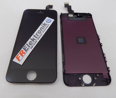 FRElektronik HQ Display LCD fr iPhone 5C mit RETINA Glas Scheibe Komplett Front Schwarz AAA