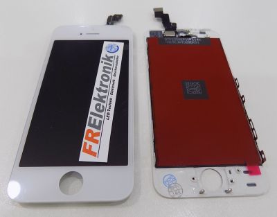 FRElektronik HQ Display LCD fr iPhone 5S mit RETINA Glas Scheibe Komplett Front WEISS AAA