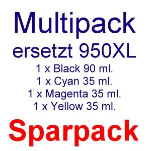 Druckerpatronen Multipackersetzt HP 950XL (4 Patronen Komplettset!)