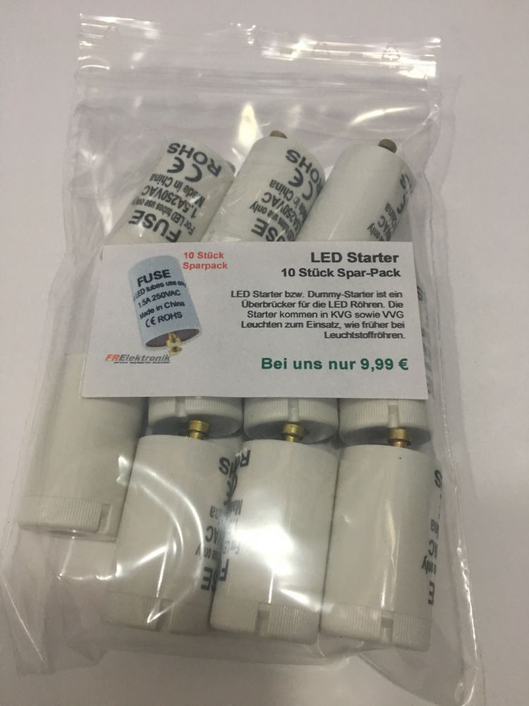 10 er Pack Premium LED für LED T8 - Dummy - FRElektronik
