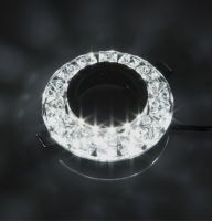 Kristall-Einbaurahmen rund mit LED-Deko-Beleuchtung im Rahmen (inkl. GU10 Fassung)