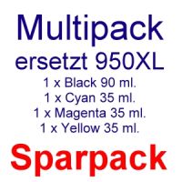 Druckerpatronen Multipack ersetzt HP 950XL (4 Patronen Komplettset!)